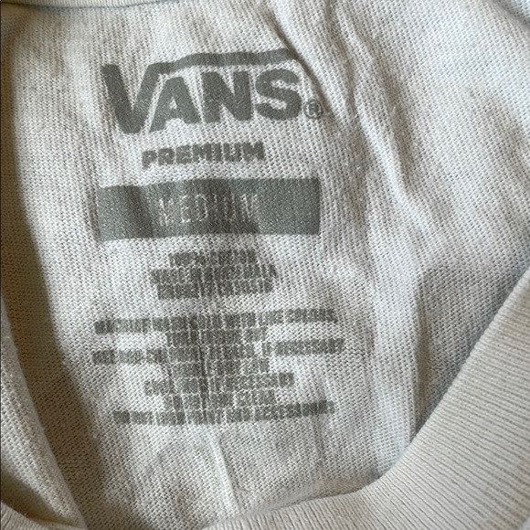 Vans White Short Sleeve Tee with Circular Logo - Picture 3 of 4